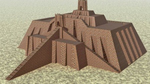 Representación de un zigurat