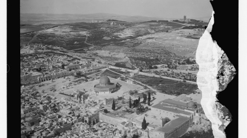 Vista aérea del Monte de Moriah (Aproximadamente 1946)