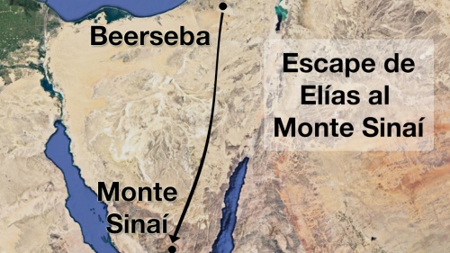 Escape de Elías al monte Sinaí