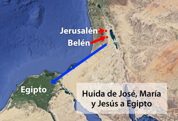 Huida de José, María y Jesús a Egipto