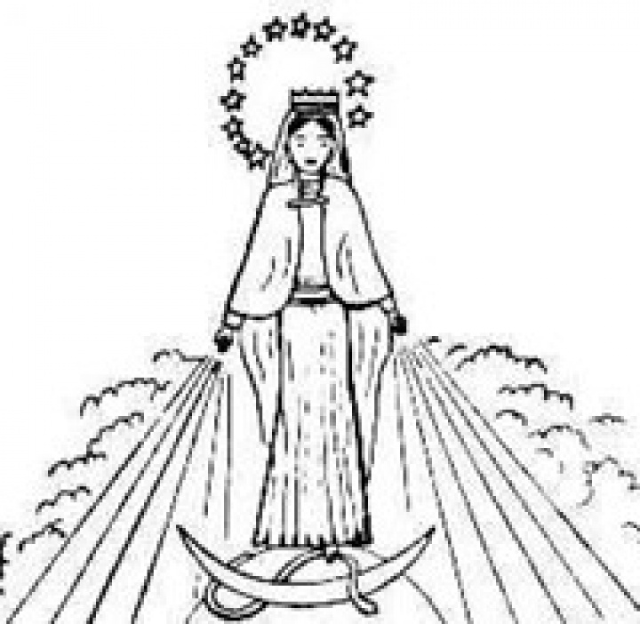Ilustración católica de María