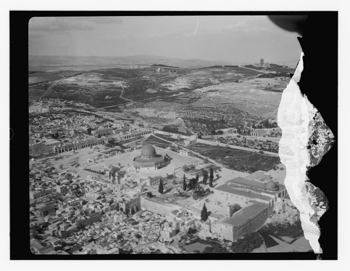 Vista aérea del Monte de Moriah (Aproximadamente 1946)