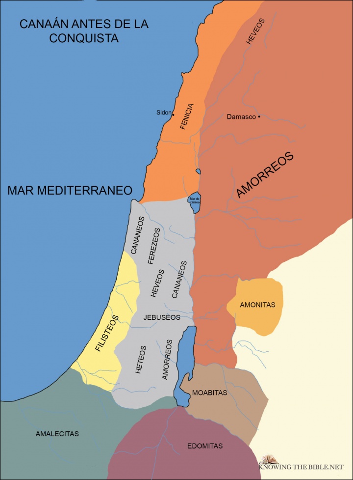 La región de Palestina antes de la conquista