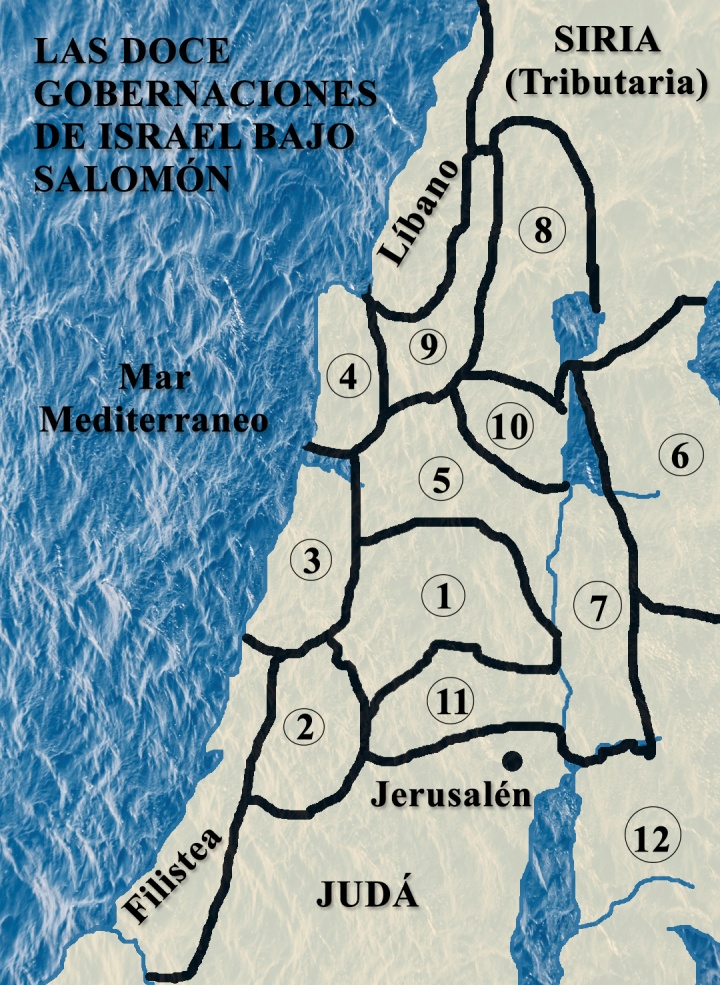 Las doce gobernaciones de Israel bajo Salomón