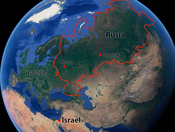 Rusia, el gran país al norte de Israel