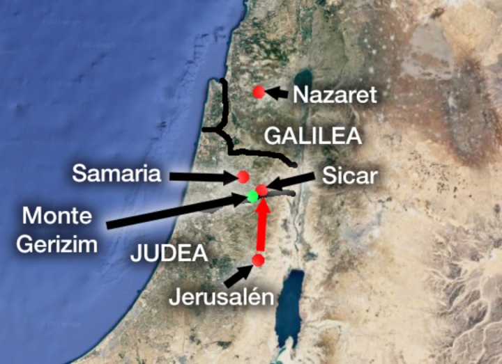 Viaje de Jesus a Samaria