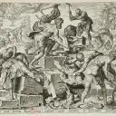 Gedeón destruye el altar de Baal.