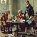 Benjamin Franklin, John Adams y Thomas Jefferson redactan la Declaración de Independencia, la cual concluyeron con una plegaria a Dios.