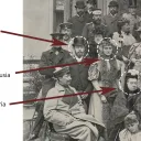 Retrato de la familia real inglesa y la estirpe de la Reina Victoria.