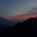 Estábamos en una montaña con una vista espectacular durante el sermón...