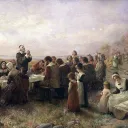 Después de arribar en el Mayflower, su legendario barco, estos colonos del Nuevo Mundo provenientes de Europa pisaron por primera vez Cape Cod, Nueva Inglaterra, el 13 de noviembre de 1620