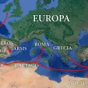 Mapa de las rutas comerciales de Tiro