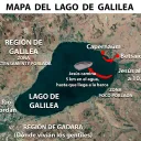 Mapa del lago de Galilea