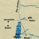 Mapa de Belén y Jerusalén.