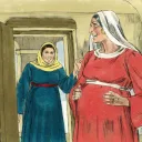 María, Elisabet y los futuros Juan y Jesús se juntan.