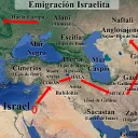 Mapa de regiones con nombres israelitas.