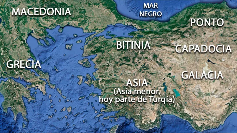 Pedro dirigió su carta a la zona de Asia Menor.
