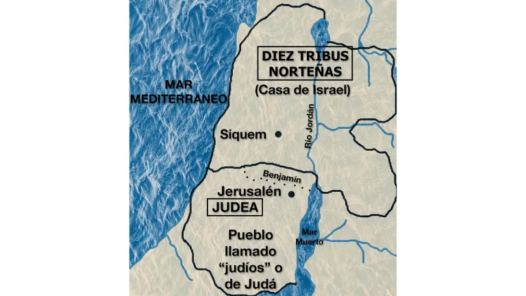 La división del reino de Israel.