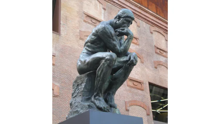 “El pensador” de Rodin, que representa las indagaciones del hombre por entender su existencia. Habacuc quiso saber por qué Dios permitía a los injustos seguir sin castigo.