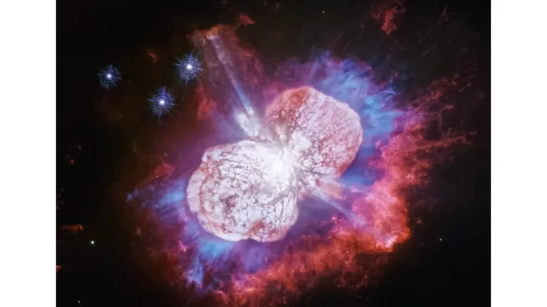 Representación de una explosión cósmica, algo semejante a lo que originaría el Big Bang.