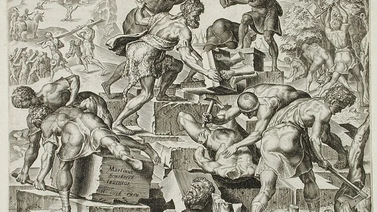 Gedeón destruye el altar de Baal.