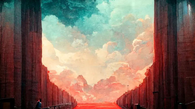 Ilustración del cielo y el infierno