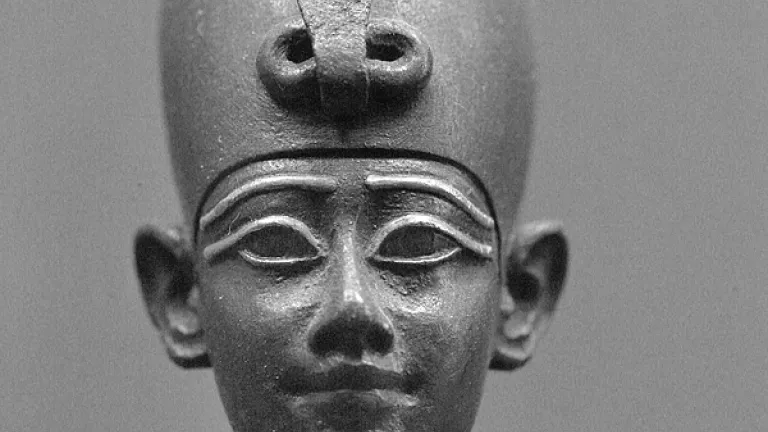 The Egyptian god Osiris statue.