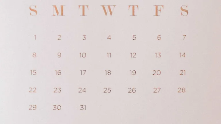 A calendar.