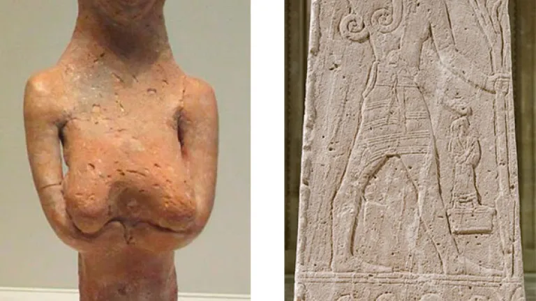 Figura de Asera y relieve de Baal Figura de Asera y relieve de Baal