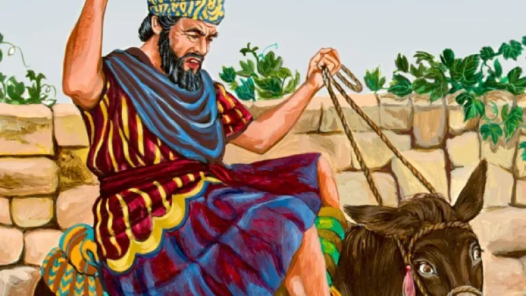 Balaam con el asno atemorizado