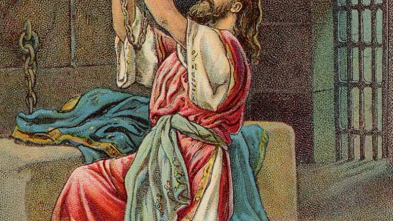 Manasés se arrepiente y le ruega a Dios por el perdón.