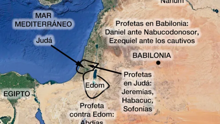 Mapa de los profetas activos por región.