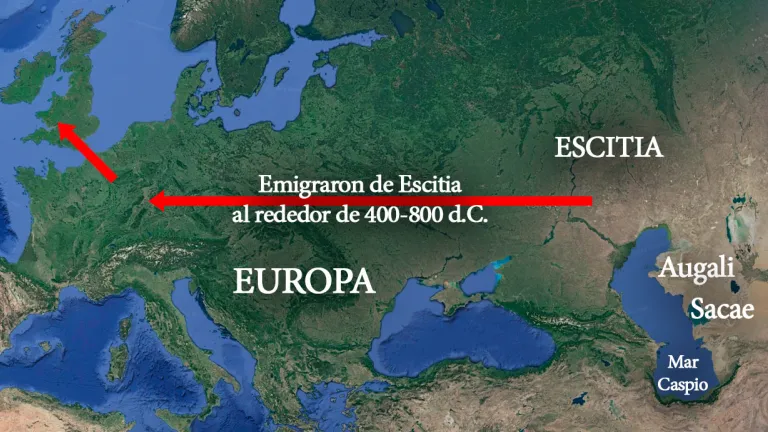 Migraciones desde Escitia hacia las Islas Británicas