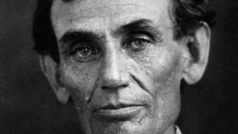 Abraham Lincoln en 1858, cuando dió su discurso “Una casa dividida”.