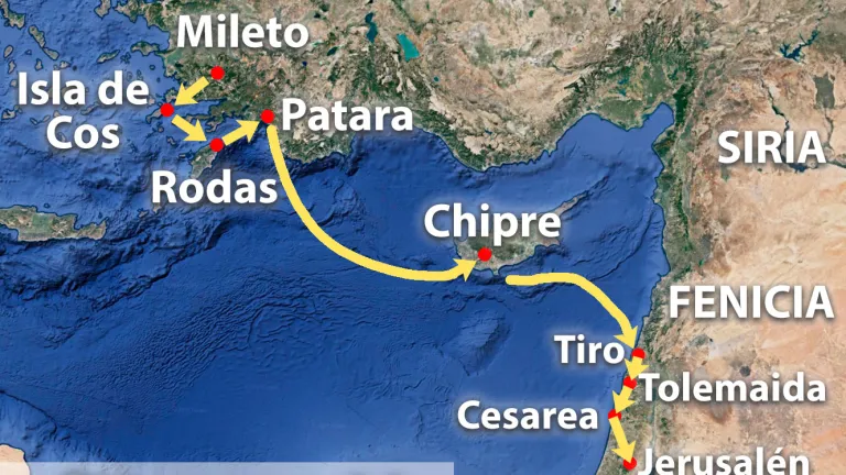 Última etapa del tercer viaje de Pablo