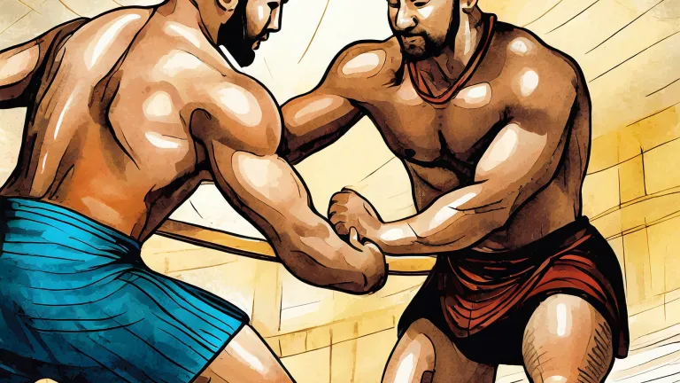 La lucha era un deporte nacional