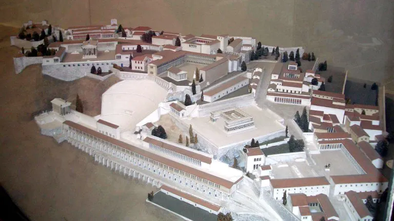 Máqueta de la antigua ciudad de Pérgamo