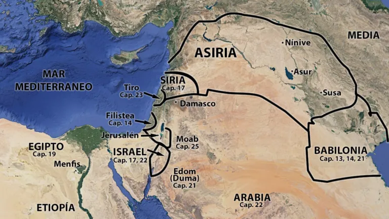 Profecías contra las naciones vecinas de Israel: Isaías 13-24.