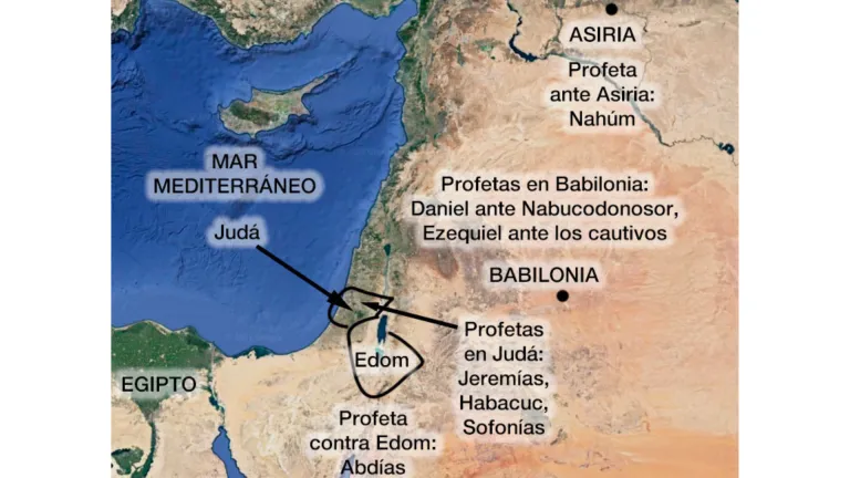 Mapa de los profetas activos, por región.