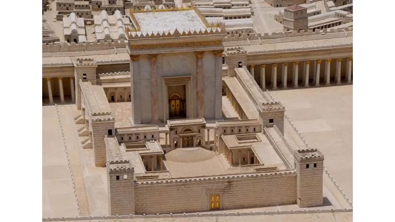 Representación del templo construido por Salomón.