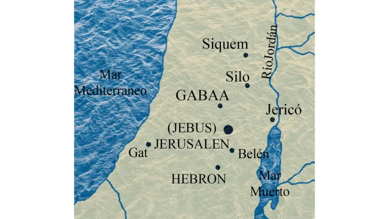 Ubicación de Jerusalén.
