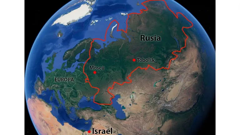 Rusia, el gran país al norte de Israel.