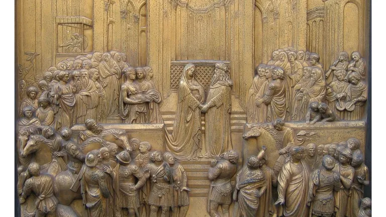 Encuentro entre la reina de Sabá y el rey Salomón.