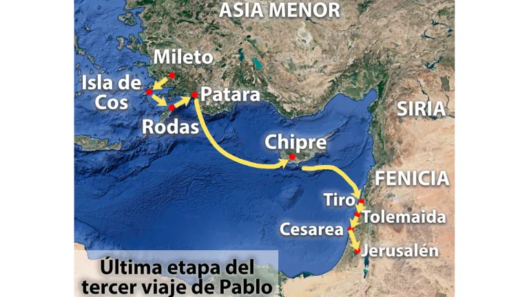 Última etapa del tercer viaje de Pablo.