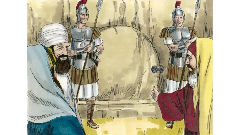 Los guardias fueron puestos y fue sellada la tumba.
