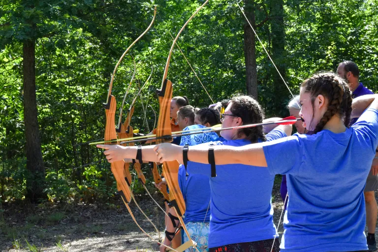 People shooting arrows