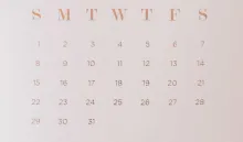 A calendar.