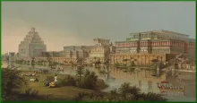 Nínive en su apogeo, al lado del río Tigris