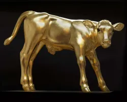 Imagen de un becerro de oro