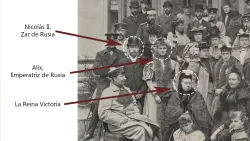 Retrato de la familia real inglesa y la estirpe de la Reina Victoria.